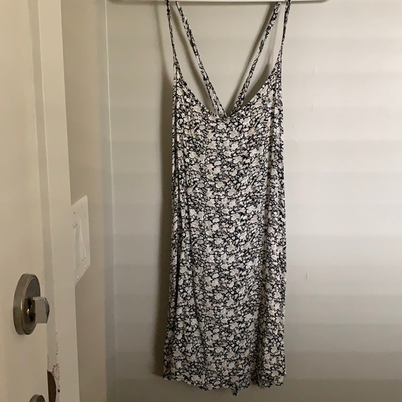 black & white floral summer dress - Picture 1 of 1